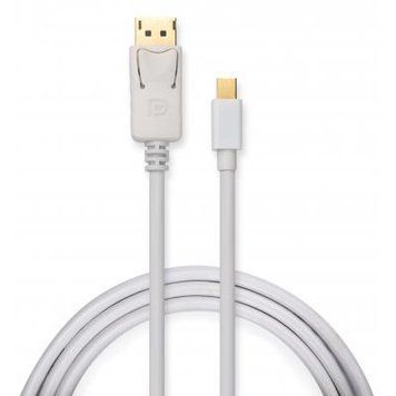 Кабель мультимедійний Vinga mini-DisplayPort to DisplayPort 1,8 м 4K (VCPMDPDP1.8WH)