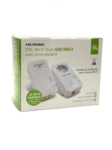 Розетка Powerline Duo Wi-Fi 600 Metronic 495469 (OpenBox) LPNIC012855224 фото