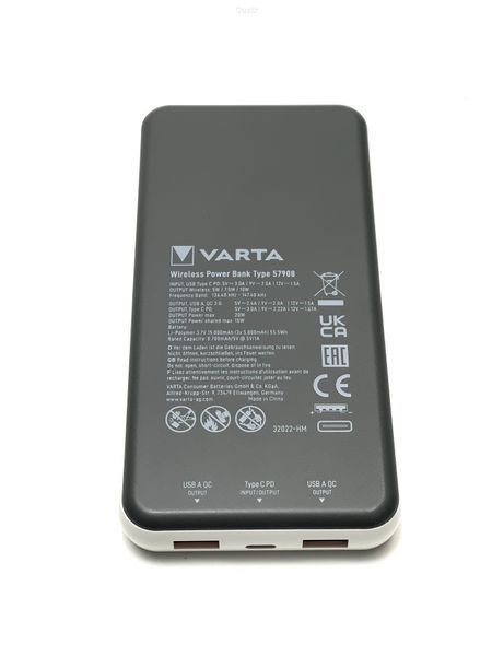 Повербанк Varta Wireless Power Bank 15000 mAh White (OpenBox)
