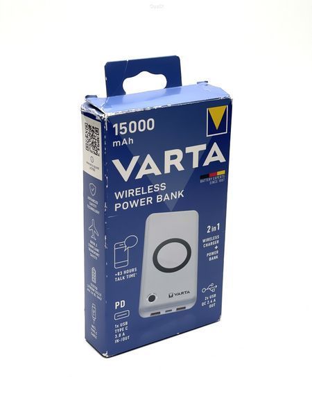 Повербанк Varta Wireless Power Bank 15000 mAh White (OpenBox)