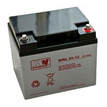 Акумулятор AGM MWL 45Ah 12V 10-12 років служби
