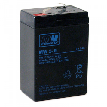Акумулятор AGM MW 5Ah 6V 6-9 років служби