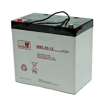 Акумулятор AGM MWL 55Ah 12V 10-12 років служби