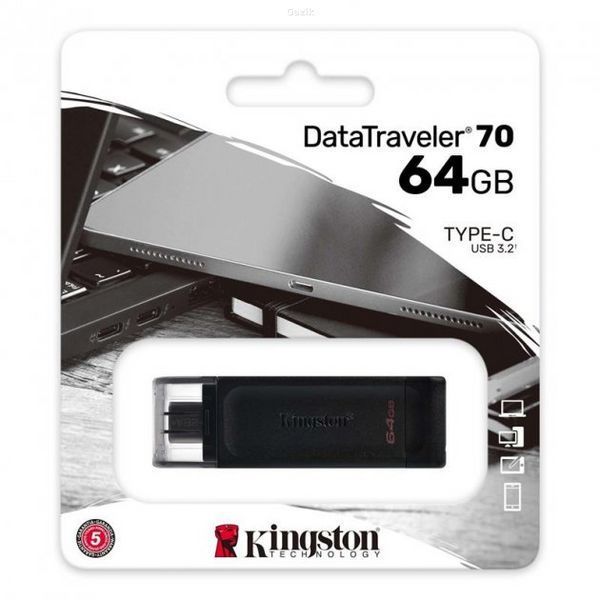 Флеш-накопичувач Kingston DataTraveler 70 64GB USB Type-C Black