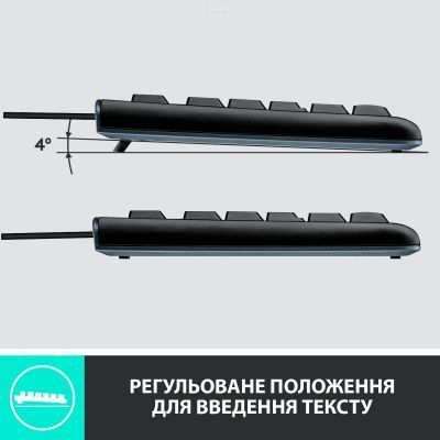 Комплект дротовий Logitech MK120 USB UA Black (920-002563) KM014 фото
