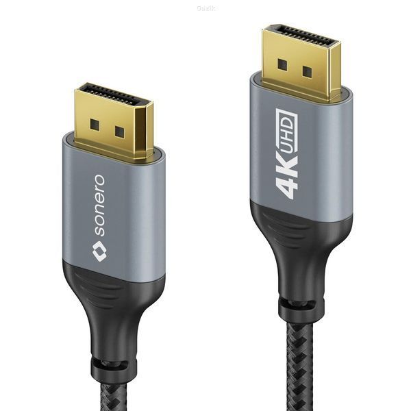 Кабель мультимедійний Sonero 4K DisplayPort to DisplayPort 1 м Gray