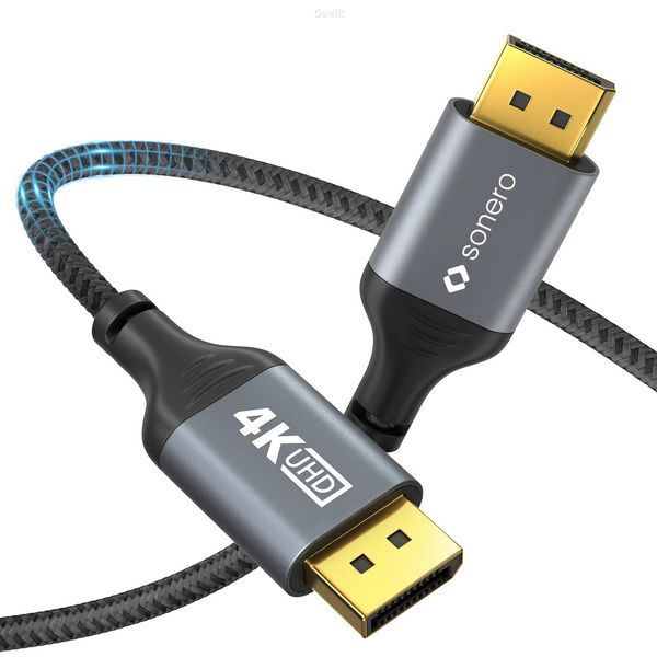 Кабель мультимедійний Sonero 4K DisplayPort to DisplayPort 1 м Gray