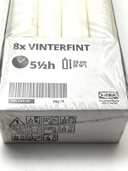 VINTERFINT, 705.249.05 Свічка без запаху, біла, 5,5 годин
