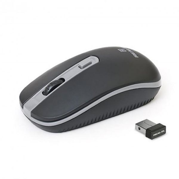 Миша бездротова Real-EL RM303 Wireless 2.4GHz Black/Grey RM303WI фото