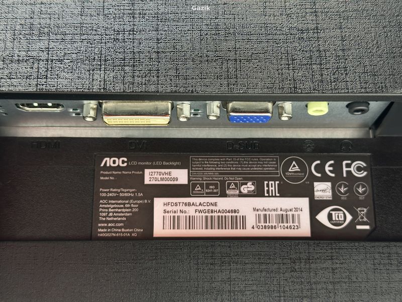 Монітор AOC I2770VHE 27" IPS (Вживаний - Клас A-)