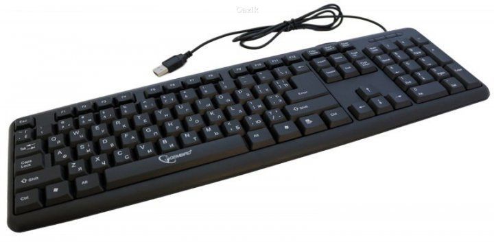 Клавіатура дротова Gembird KB-103-UA PS/2 Black (ENG / RU / UA) KL003 фото