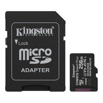 Карта пам'яті Kingston microSD 256GB C10 UHS-I A1 V10 R150MB/s + SD