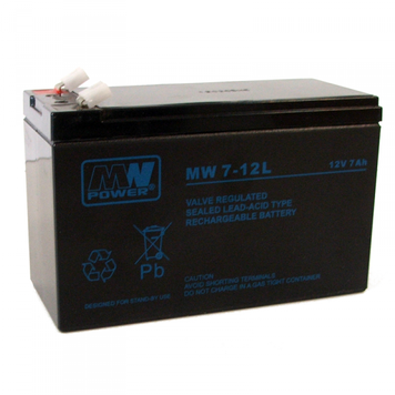 Акумулятор AGM MW 7Ah 12V 6-9 років служби T2