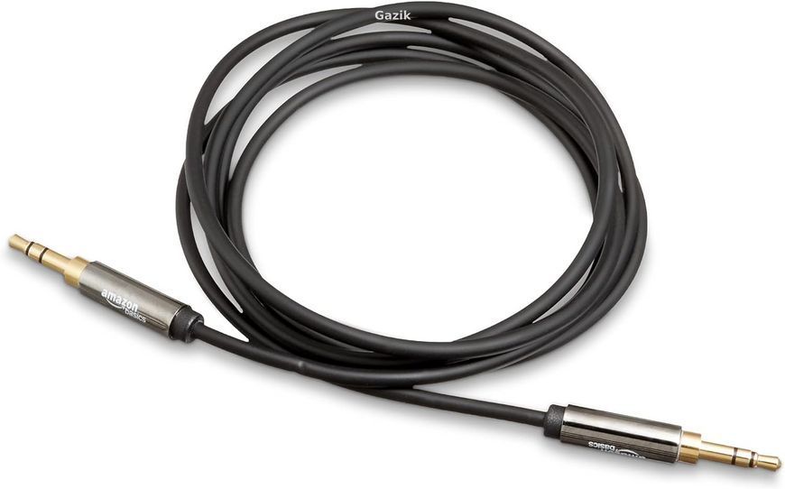 Кабель мультимедійний Amazon Basics Aux to Aux 3,5mm Jack 1,2 м Amazon Чорний (OpenBox)