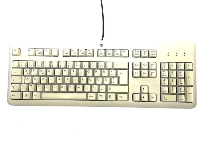 Клавіатура дротова HP KU-1156 USB White (ENG) Вживаний KL008 фото