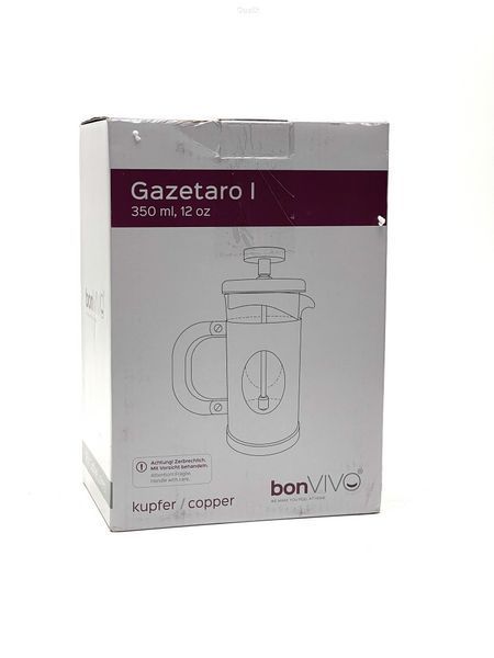 Дизайнерський френч-прес bonVIVO French Press Copper (OpenBox)