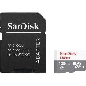 Карта пам'яті SANDISK Ultra microSDXC 128GB + SD Adapter Class 10 UHS-I YSAP591     фото