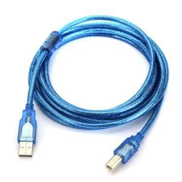 Кабель для принтера USB AM-BM 1,5м Blue (28AWG) AD006 фото