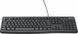 Клавіатура дротова Logitech K120 USB Black (ENG / UA)