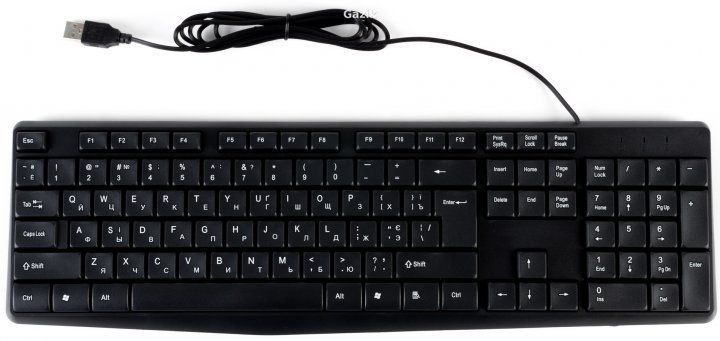 Клавіатура дротова Cobra OK-104 USB Black (ENG / RU / UA) KL013 фото