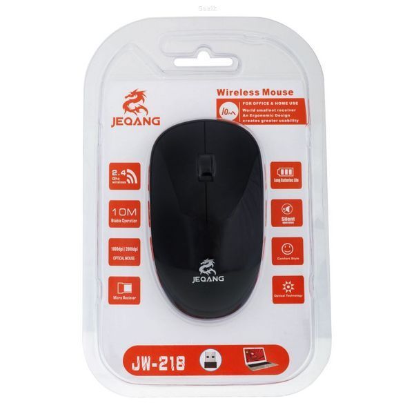 Миша бездротова Jeqang JW-218 Wireless 2.4GHz Black
