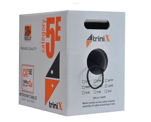 Кабель LAN UTP CAT5E 0.5 CU Outdoor TRINIX (LDPE) 305м 20021612 фото