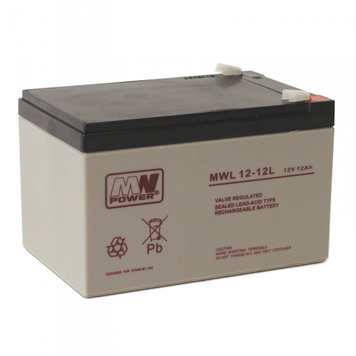 Акумулятор AGM MWL 12Ah 12V 10-12 років служби T1