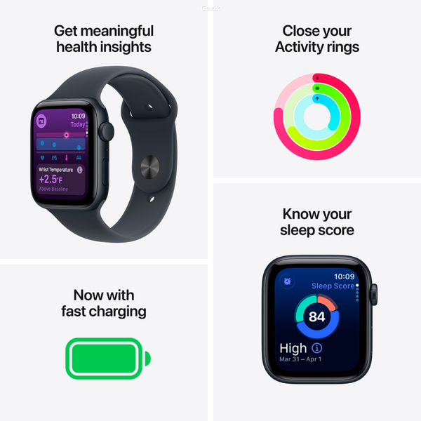 Смарт-годинник Apple Watch SE 3 (2025) GPS 40mm Midnight Aluminium Case with Midnight Sport Band - M/L (MEHC4RK/A)