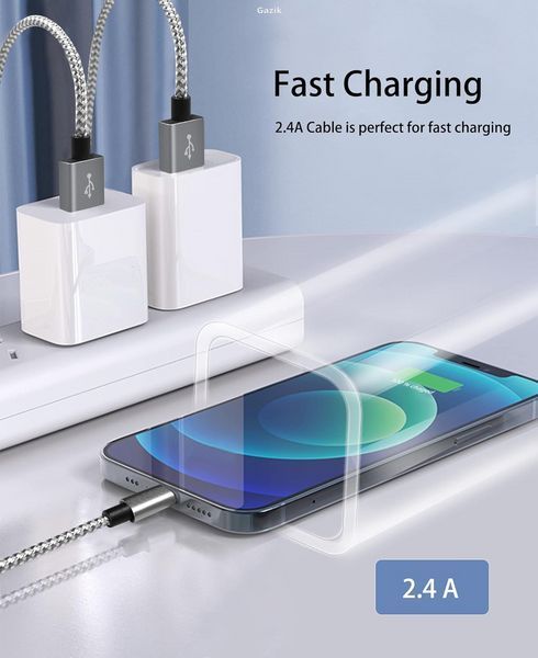 Кабель IDISON USB to Lightning 3 м Сірий (OpenBox)
