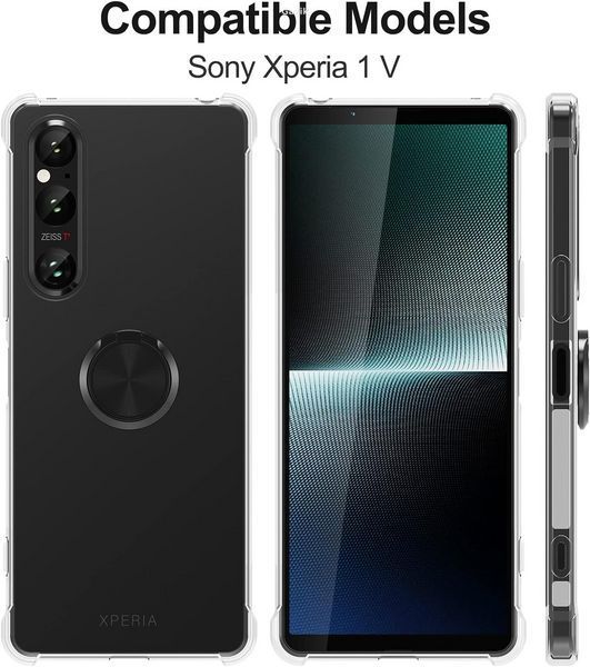 Чохол-накладка з кільцем STARRYNOVA для Sony Xperia 1 V Transparent