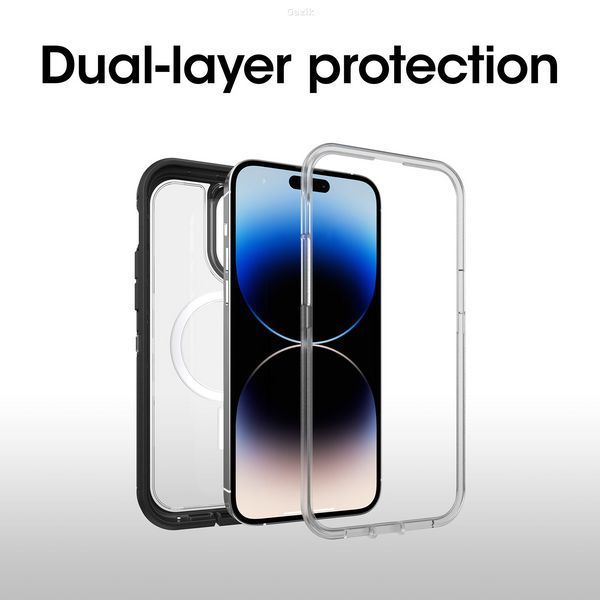 Протиударний чохол OtterBox Defender XT MagSafe до iPhone 14 Pro Max Black Crystal
