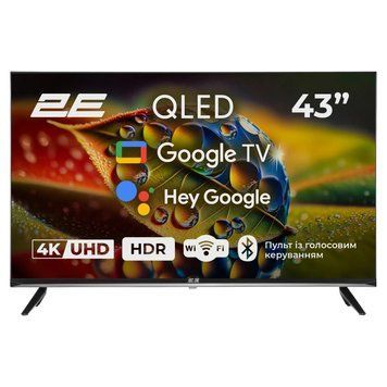 Телевізор 2E 43A77Q 43&rdquo; дюйма 3840x2160 QLED Google TV YSAP406     фото