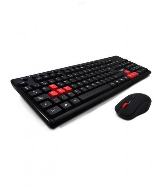 Комплект бездротовий Havit KB257GCM Wireless 2.4GHz Black / Red (ENG / RU / UA)