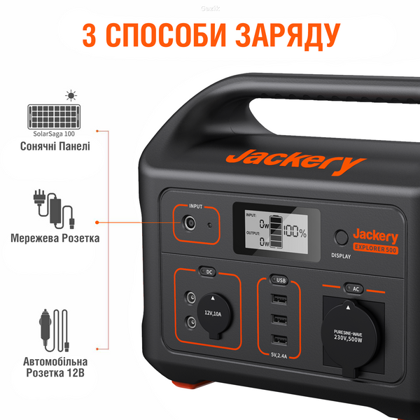 Портативна зарядна станція Jackery Explorer 500 518 Вт-годин