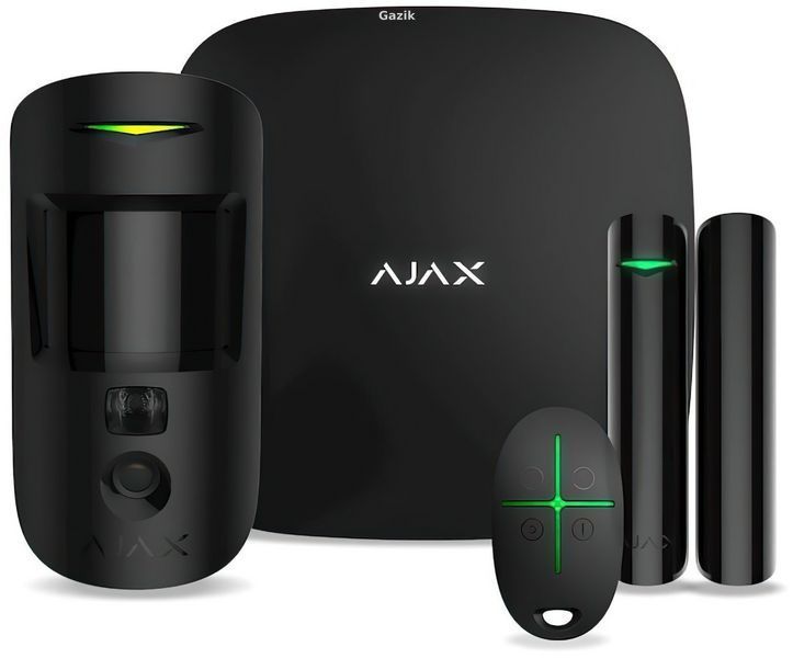 Комплект охоронної сигналізації Ajax StarterKit Cam Black 10272671 фото Комплект охоронної сигналізації Ajax StarterKit Cam Black 10272671 фото