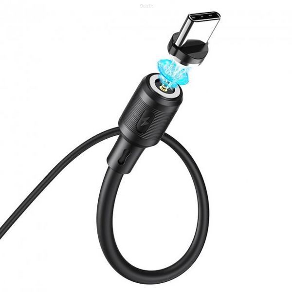 Магнітний кабель Hoco USB to USB Type-C 1 м Чорний (X52)