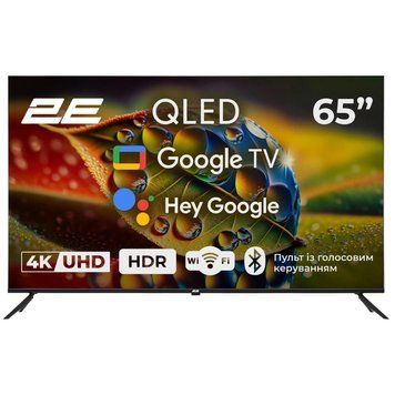 Телевізор 2E 65A77Q 65" дюймів 3840x2160 QLED Google TV YSAP409     фото