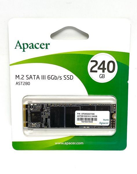 Накопичувач SSD Apacer AST280 240 Гб M.2 M.2 (SATA III) 3D NAND (TLC)