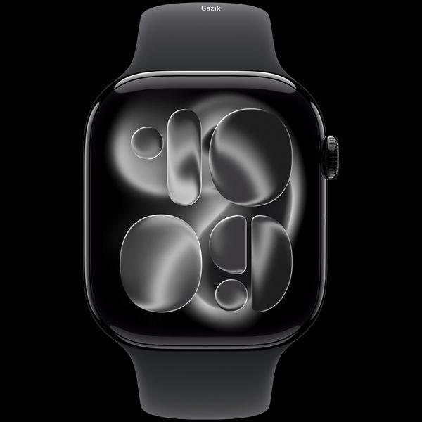 Смарт-годинник Apple Watch Series 11 GPS 46mm Jet Black Aluminium Case with Black Sport Band - S/M (MEUW4RK/A) YSAP651     фото