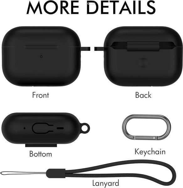 Ультратонкий чохол NIUTRENDZ для Airpods Pro 2 Black