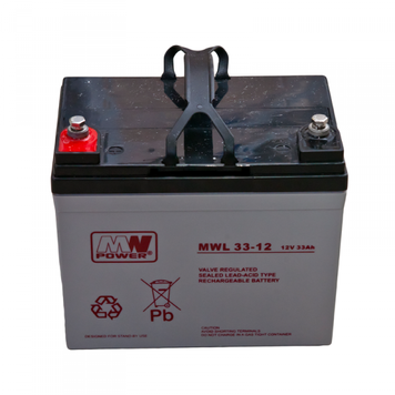 Акумулятор AGM MWL 33Ah 12V 10-12 років служби