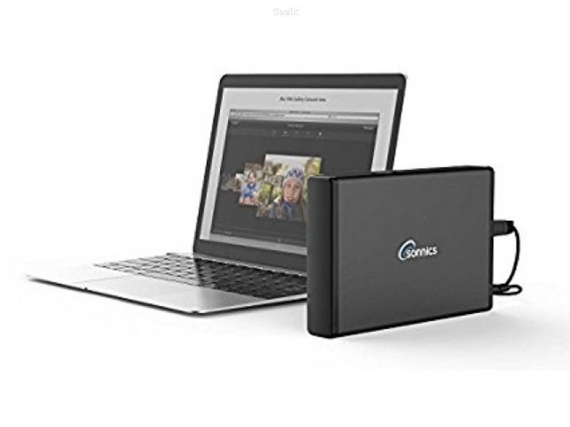 Зовнішній жорсткий диск Sonnics 2 ТБ USB 3.0, сумісний з Xbox ONE / PS4 / Windows PC/Mac (настільний, не портативний) (чорний)