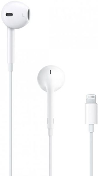 Навушники дротові Apple EarPods Lightning White (MMTN2ZM/A) AKS037 фото