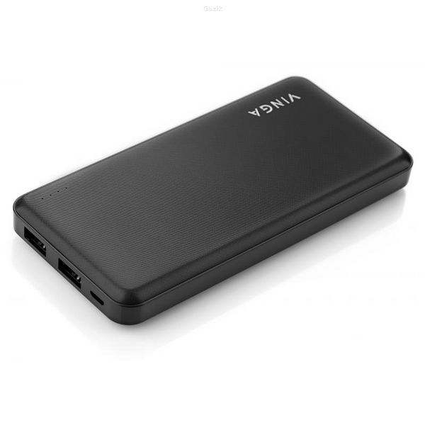 Портативний акумулятор універсальний Vinga 10000 mAh Black